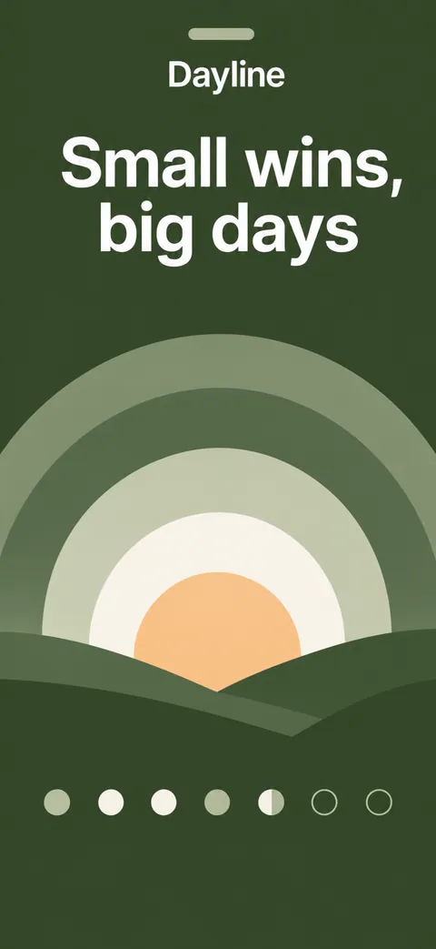 Dayline day planner App Store screenshot made with Nuvex, frame 1