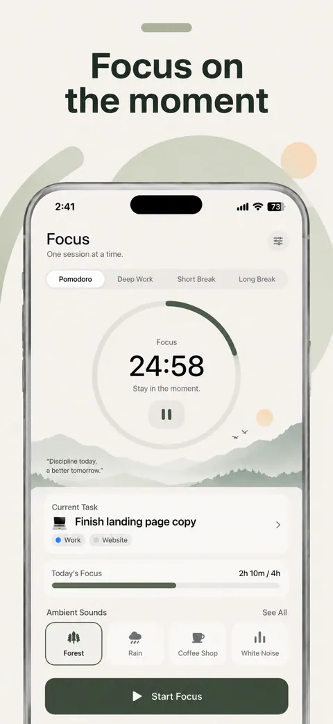 Dayline day planner App Store screenshot made with Nuvex, frame 3