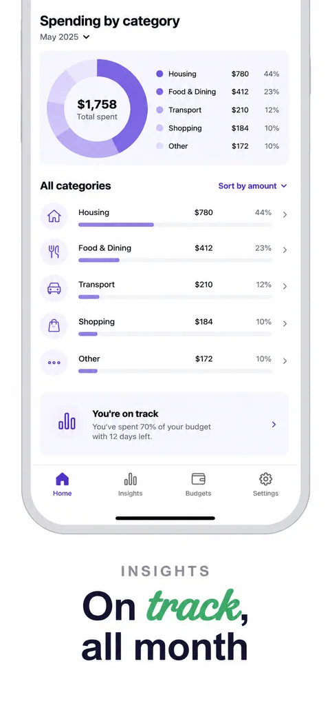 Ledge budgeting app App Store screenshot made with Nuvex, frame 5