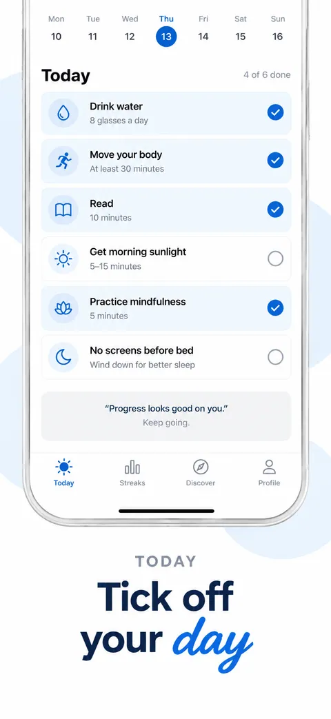Streakly habit tracker App Store screenshot made with Nuvex, frame 2