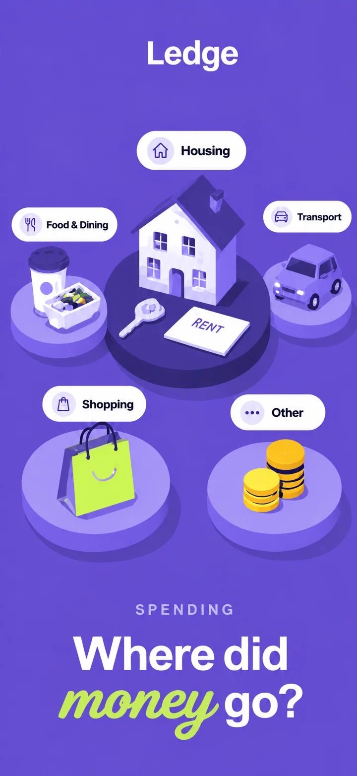 Budgeting app App Store screenshots made with Nuvex, frame 1