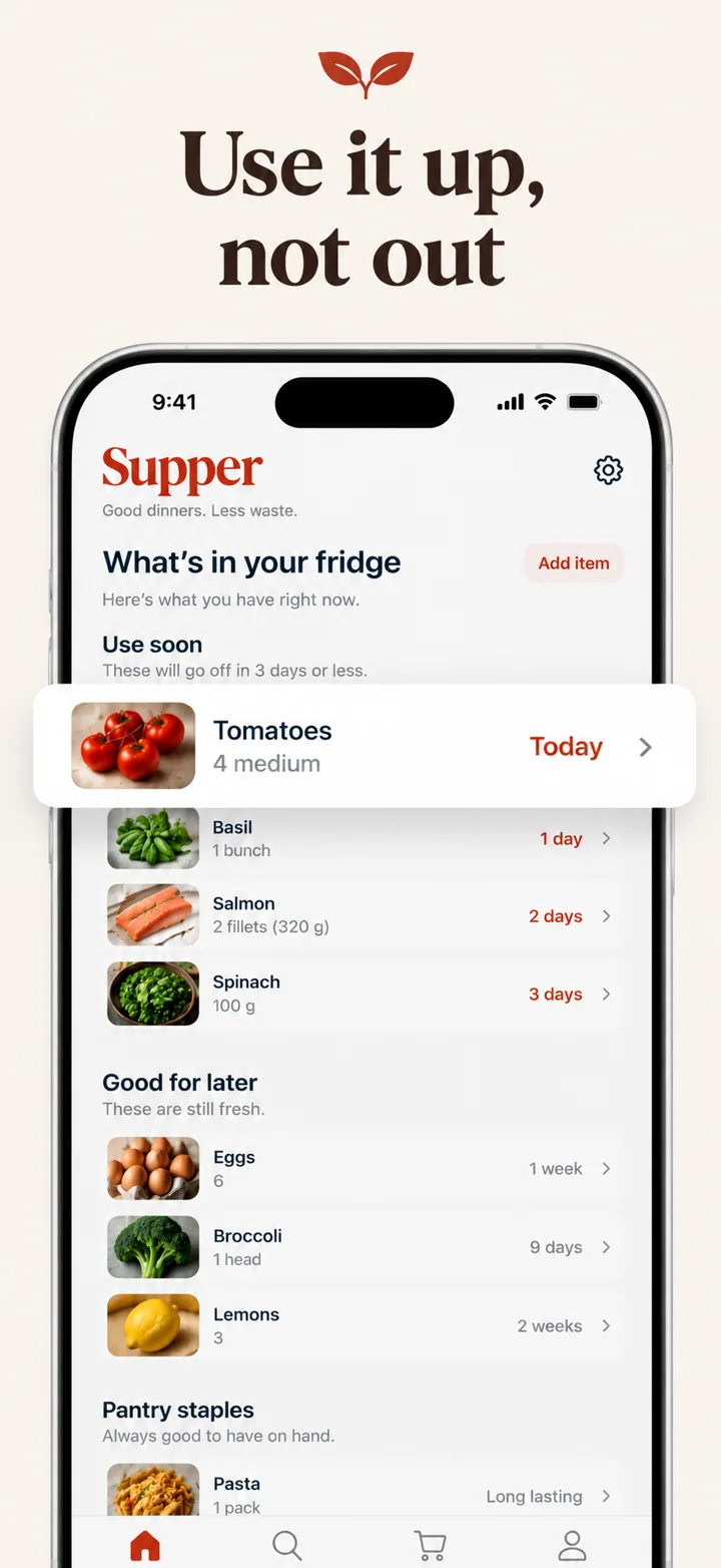 Recipe planner App Store screenshots made with Nuvex, frame 2
