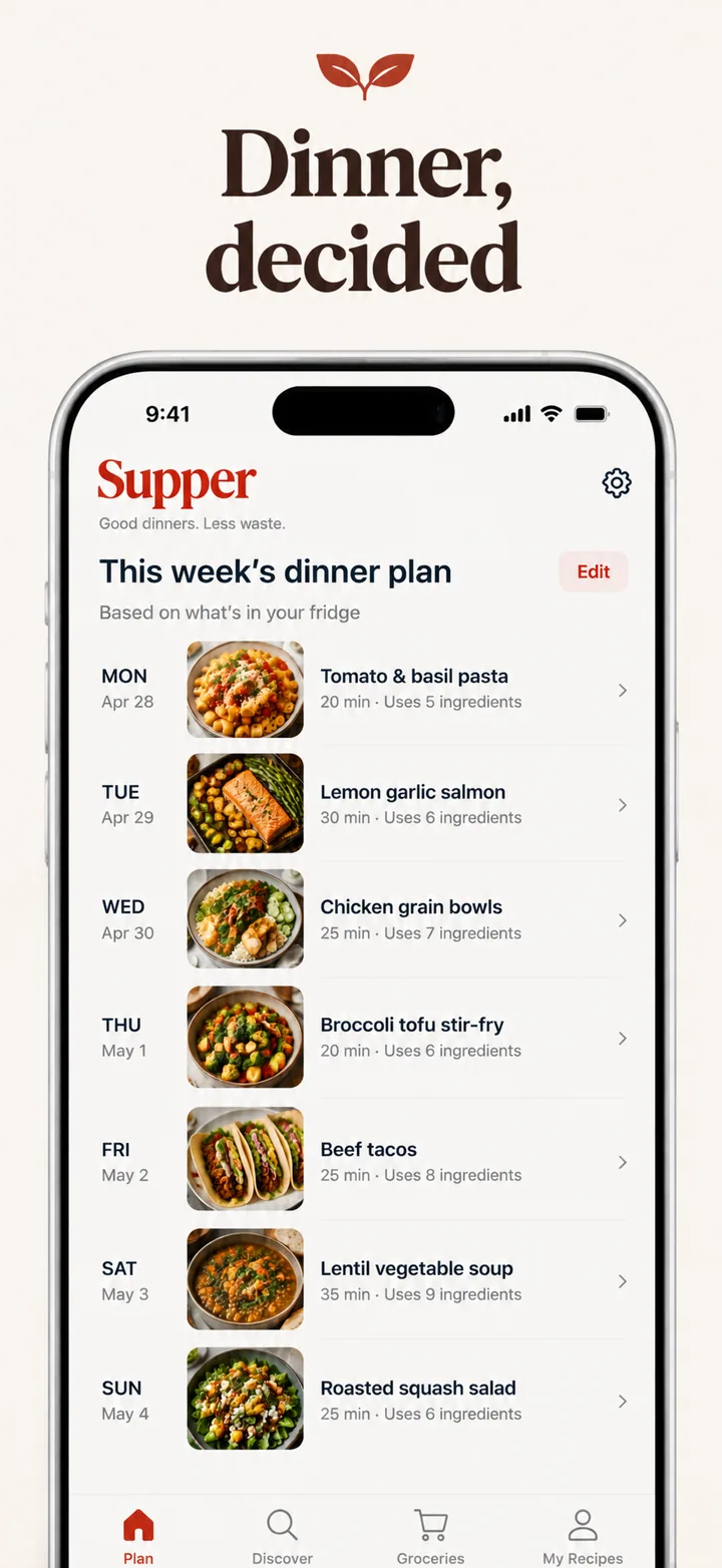Recipe planner App Store screenshots made with Nuvex, frame 5