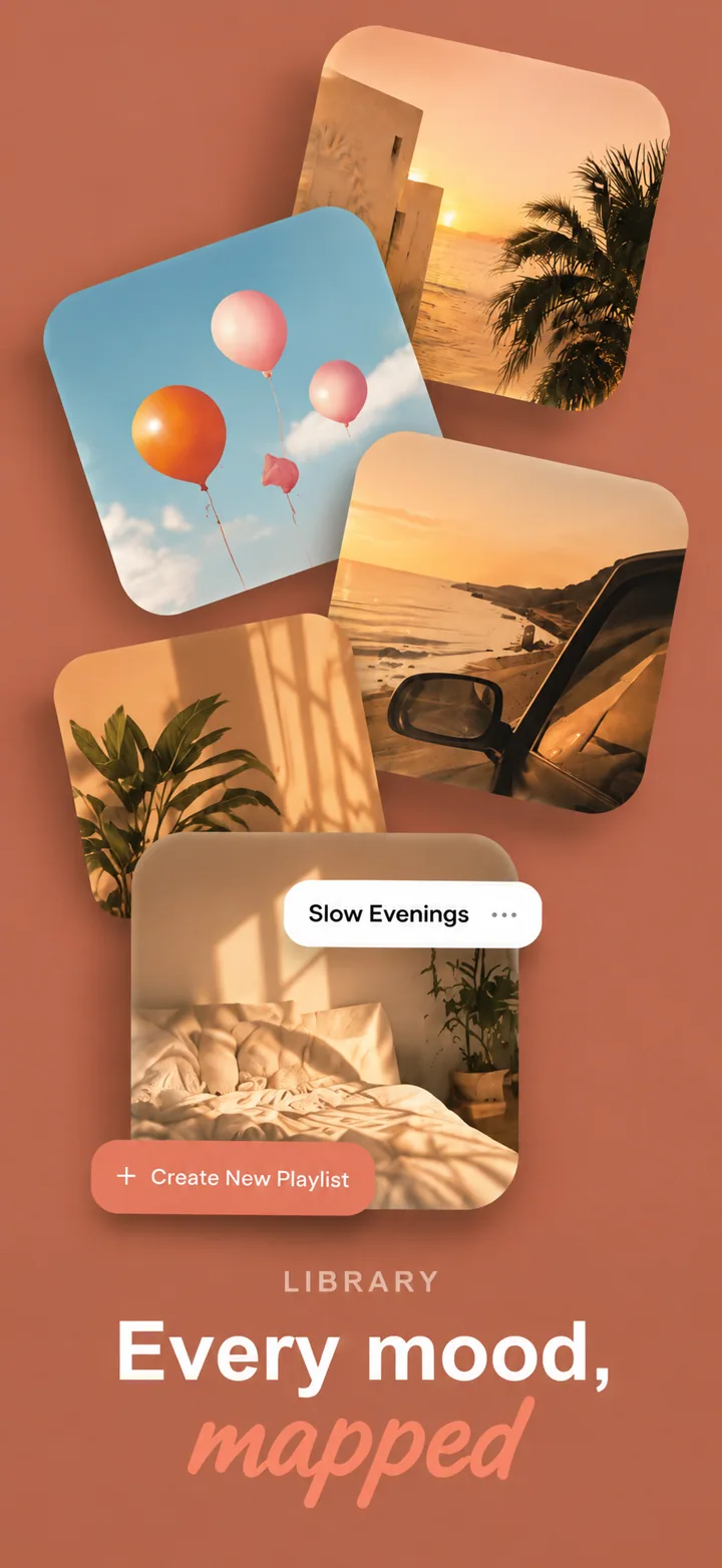 Music player App Store screenshots made with Nuvex, frame 3